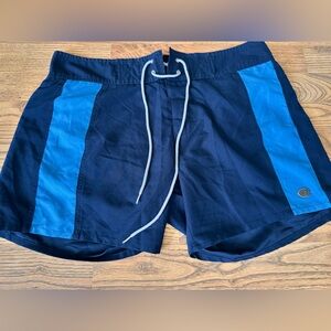 Stylish Navy and Blue Women's Board Swim Trunks Shorts